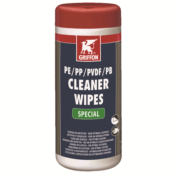 PE-CLEANER WIPES. LINGETTES NETTOYANTES POUR PE, PP, PVDF ET PB.