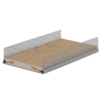 Plaque de plâtre pour embrasure de porte et tête de cloison avec profils Aluzinc intégrés - Largeur 131 MM - Longueur 2,60 M