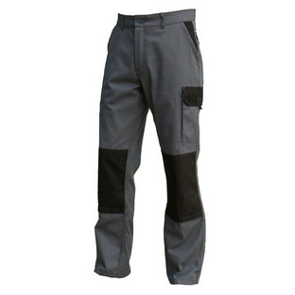 Pantalon typhon bicolore gris noir sans métal coton 60% polyester 40 % taille 0 (36-38) : muzelle dulac PBV 01TYCGNT0