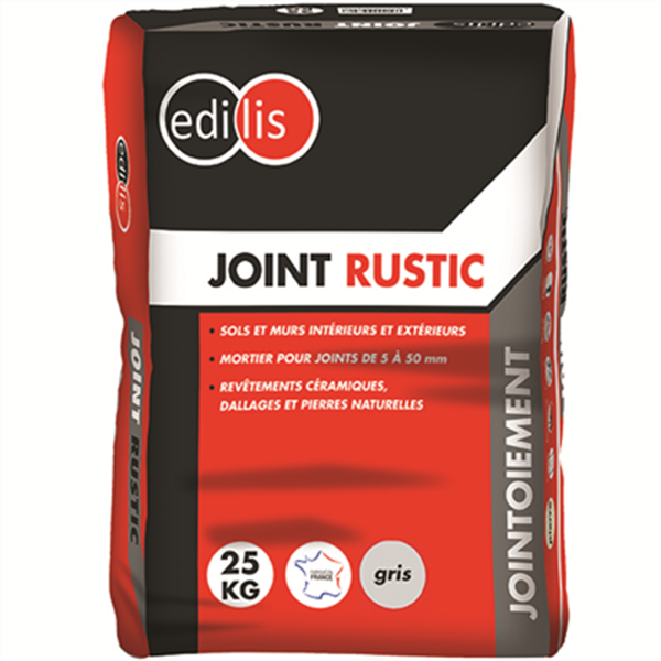 Joint rustic Edilis couleur gris sac de 25 kg