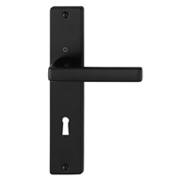 Poignée de porte clé en L Dublin Hoppe Alu finition noir mat pour porte de 40 - 46 mm