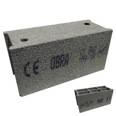 Bloc béton creux retourné 500 x 200 x 250 mm - B40 OBRA - 3 parois 6 trous CE NF