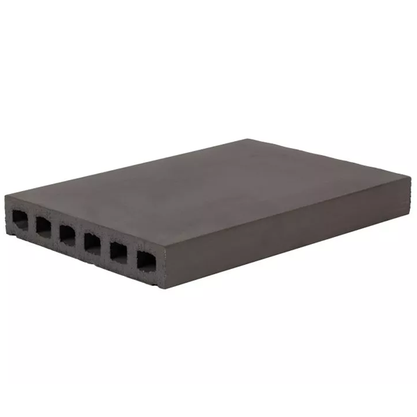 Chaperon de muret plat et carré en terre cuite Terreal CH05 - gris anthracite - 40 x 28 x 5 cm