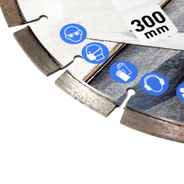 Disque diamant Pro pour matériaux durs Ø 300 mm Obra - 20 segments 40 x 3 x 10 mm - Alésage 25,4 mm