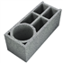 Bloc béton d'angle à 2 lames d'air pour chaînage vertical - 500 MM x 150 MM x 200 MM