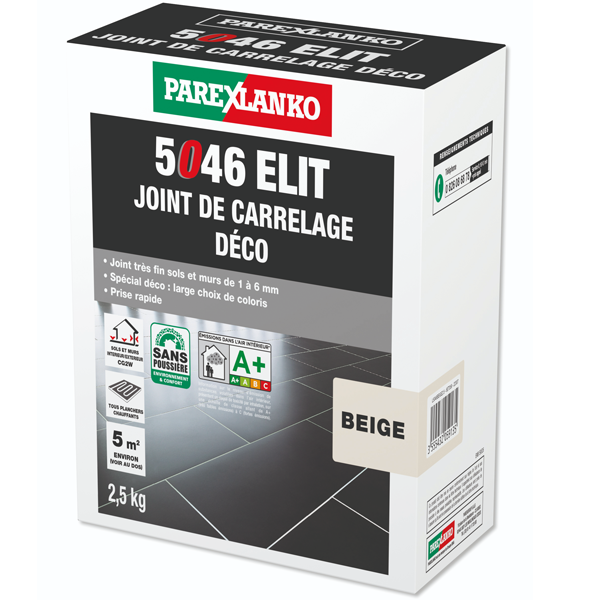 Joint de carrelage déco - 5046 Elit - sol et mur joints de 1 à 6 mm - Beige Sac de 2,5 KG