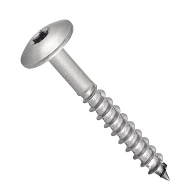 Vis façade - Tête cylindrique extra large - 6 lobes - Inox A2 - Diam.  L. - Filetage partiel - Boîte de