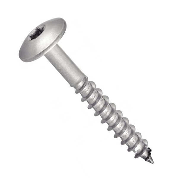 Vis façade - Tête cylindrique extra large - 6 lobes - Inox A2 - Diam.  L. - Filetage partiel - Boîte de