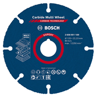 Disque à tronçonner multi-matériaux - Expert Carbure Bosch - diamètre 125 mm - alésage 22.23 mm