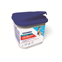 Traitement désinfectant chlore lent en galet pour tous types de piscines - AstralPool - galets de 250g - seau de 5 kg