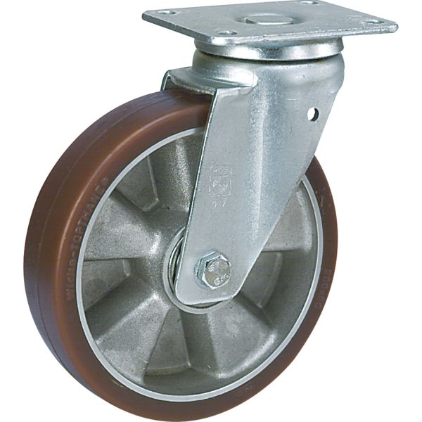 Roulette sur platine pivotante avec frein - 200 mm - 300 kg