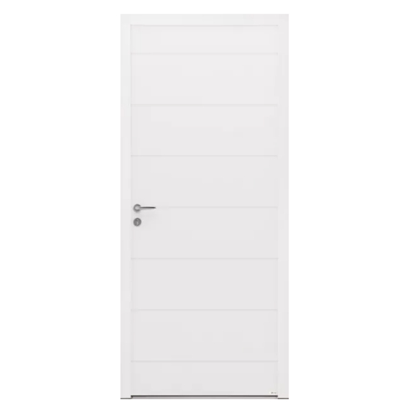 Porte d'entrée aluminium Zilten Cytiss 1 Blanc - gauche poussant - 215 CM x 90 CM