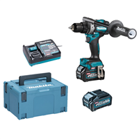 Perceuse-visseuse 40 V max Li-Ion 2,5 Ah XGT sans fil - Makita DF001GD201 - Ø 13 mm - 2 Batteries + Chargeur