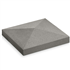 Chapeau de pilier à pointe de diamant en béton décoratif - Gris - 40,0 CM x 40,0 CM x 9,00 CM