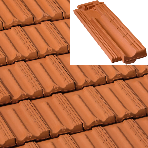 Demi-tuile Marseille Héritage en terre cuite - BMI Monier - Rouge