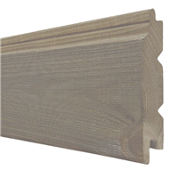 Lame de bardage Mezzo en douglas - bois traité classe 3 gris - 125 x 22 mm - longueur 4 M