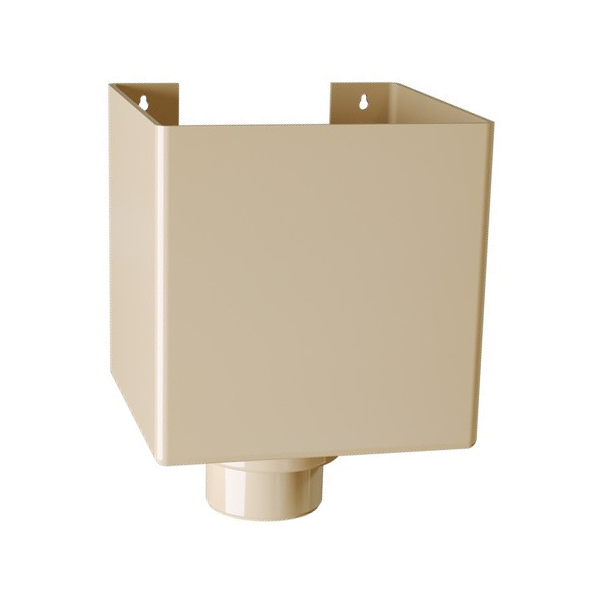 Boîte à eau contemporaine MEP BXC810 pour tuyau de descente d'eau pluviale de 80 ou 100 mm - PVC Sable