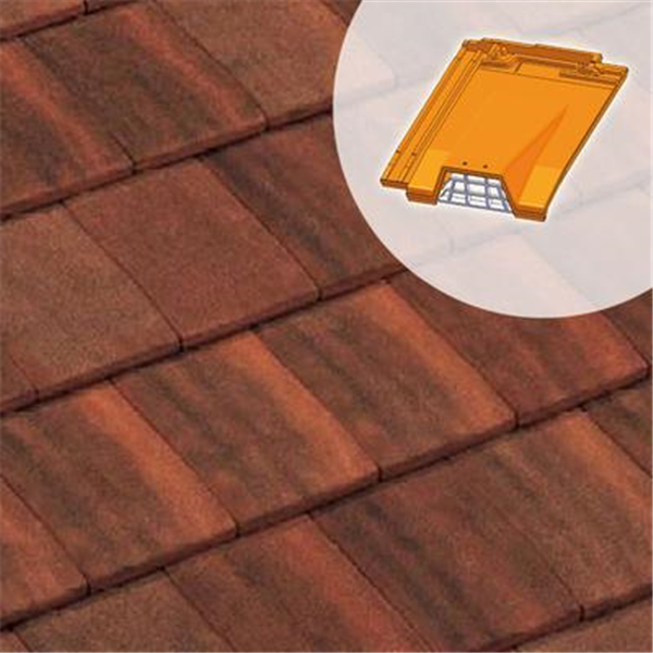 Tuile chatière en terre cuite - Giverny PV - avec grille de section 35 cm² - Sablé Normand