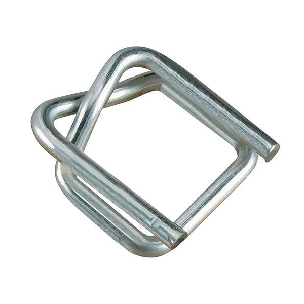 Boucle en acier galvanisé pour feuillard de cerclage 13 mm - ABC Emballage - 1000 pièces