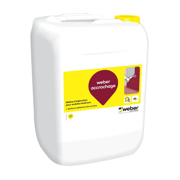 Résine d'accrochage Weber pour enduit minéraux - Bidon de 15 litres
