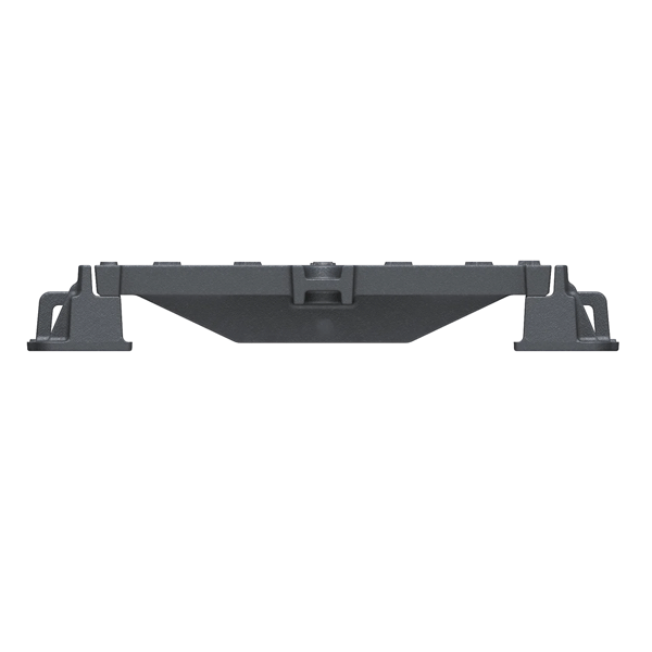 Grille de caniveau en fonte D400 PMR boulonnée sur longerons avec 4 vis inox - 750 x 615,0 mm