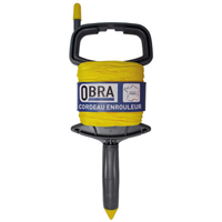 Enrouleur de cordeau Obra longueur 100m diamètre 1,5mm couleur jaune