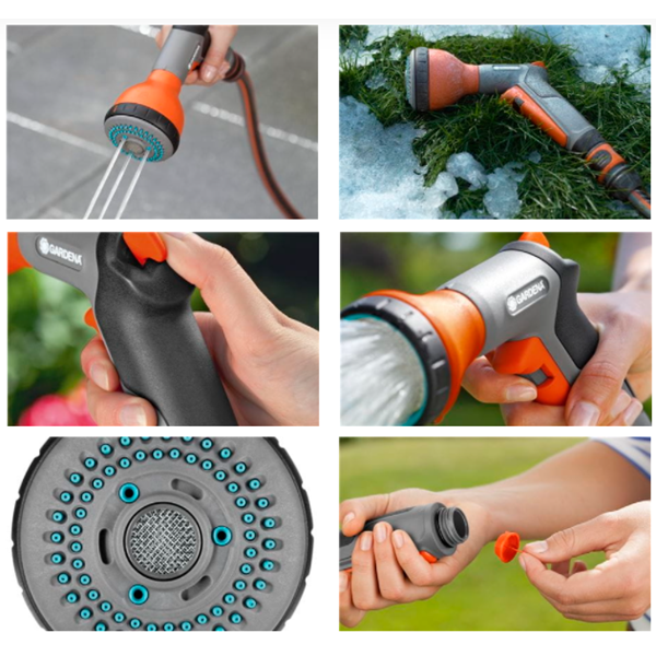 Pistolet d'arrosage multi-applications Classic - Gardena - 3 jets réglables