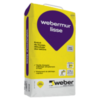 Enduit de lissage et débullage des bétons - Webermur lisse - sac de 20 KG