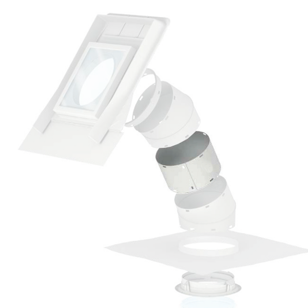 Rallonge Velux Sun Tunnel ZTR pour tube rigide TWR ou TLR de conduit de lumière - longueur 124,0 CM