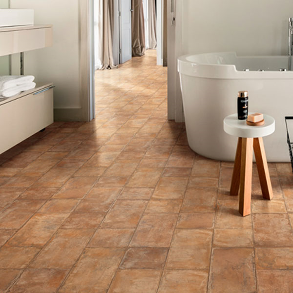 Carrelage sol intérieur effet "terre cuite" Cottoantico - Ocra - 60 cm x 30 cm - ép.9 mm