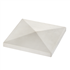 Chapeau de pilier à pointe de diamant en béton lisse Fabemi - 40,0 CM x 40,0 CM - ép. 7,00 CM - Blanc