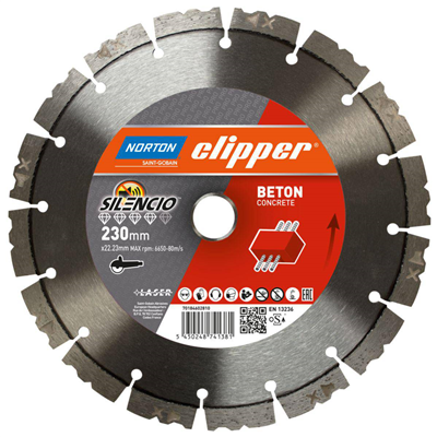 Disque diamant pour béton ⌀ 350 mm - Pro Beton Silencio - Alésage 25,40 mm - 23 segments