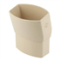 Coude ovoïde Nicoll pour tube de descente 90 x 56 mm - Angle 15°- Mâle/Femelle - Techtan - Sable