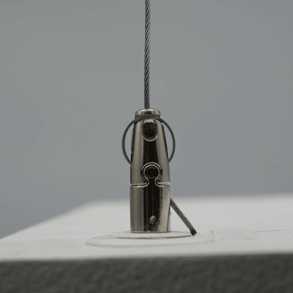 Suspension rapide à sortie latérale pour baffles et ilots acoustiques - Angel™ Helix avec câble de 2 m - sachet de 4 pièces