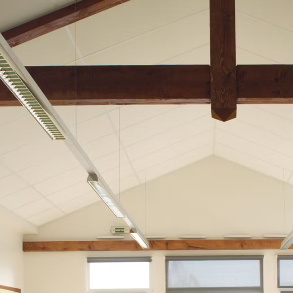 Dalle de plafond suspendu acoustique EKLA TH 40 pour ossature T24 - Blanc - 600,0 MM x 600 MM - ép. 40,00 MM