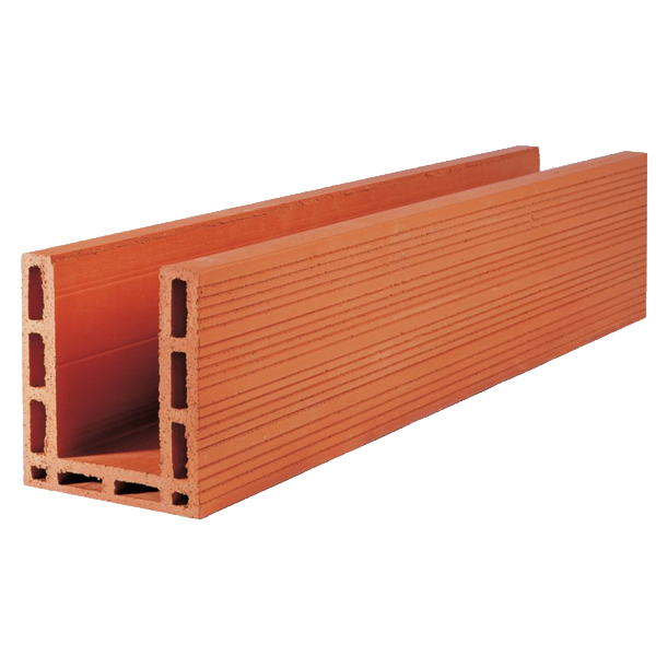 Maxi linteau Terreal ML110 en brique de terre cuite monolithe - 200 MM x 200 MM - longueur 110 CM