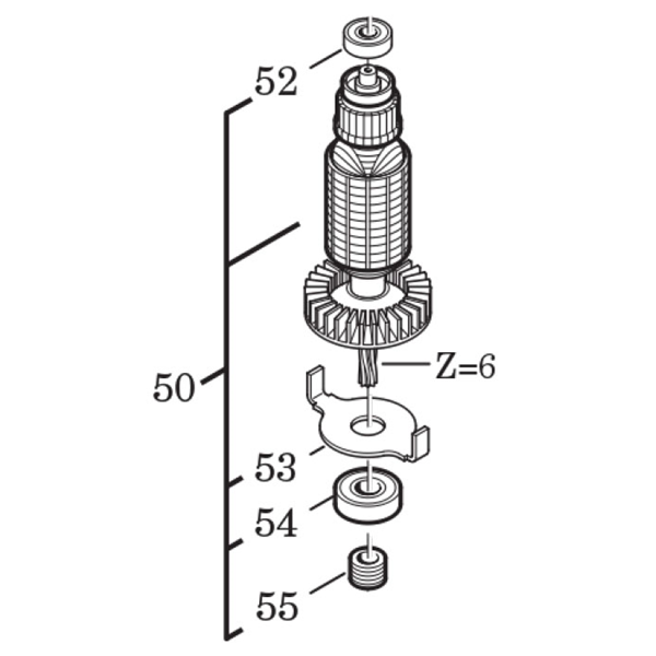 Induit complet pour perceuse magnétique à colonne Fein KBM 32Q
