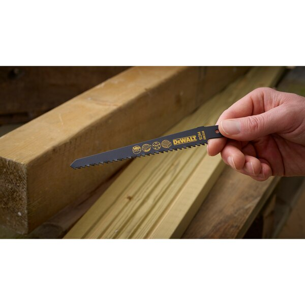 Lame de scie sabre bois et plastique Dewalt DT2364-QZ HCS longueur 305 mm - lot de 5