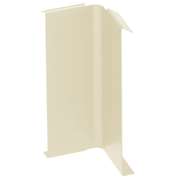 Angle rentrant clipsable pour profilé de finition terrasse Jouplast - Haut. 100,00 mm - Blanc perlé