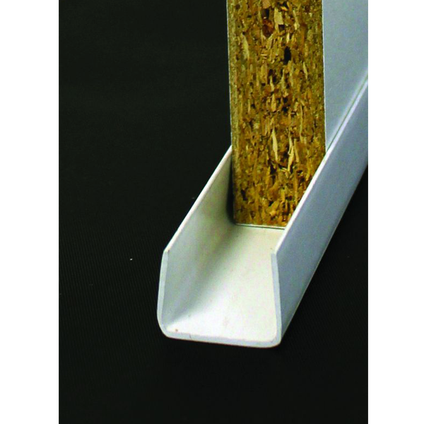 Profilé U en PVC blanc CQFD - largeur 12 mm - hauteur 10 mm - longueur 1 m