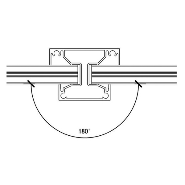 Poteau Stronger pour clôture aluminium - Angle variable de 90° à 180° - Anthracite RAL7016 - Longueur 2,35 M