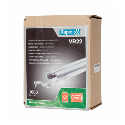 Agrafe à grillage VR22 acier galvanisé Blister de 1600 pièces