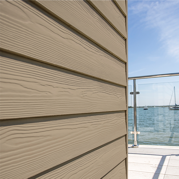 Bardage fibre ciment Cedral Lap finition relief - 190 mm x 10,00 mm - L. 3,60 m - Brun argile C03