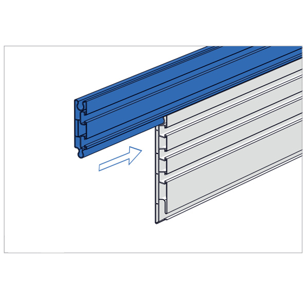 Rehausse PVC pour planche de rive Rivepro - Blanc - Hauteur 90,00 MM - Long. 4,00 M