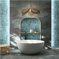 Carrelage intérieur en grès cérame rectifié effet béton Reef - 120,0 cm x 60,0 cm - ép. 8,90 mm - Aquamarine