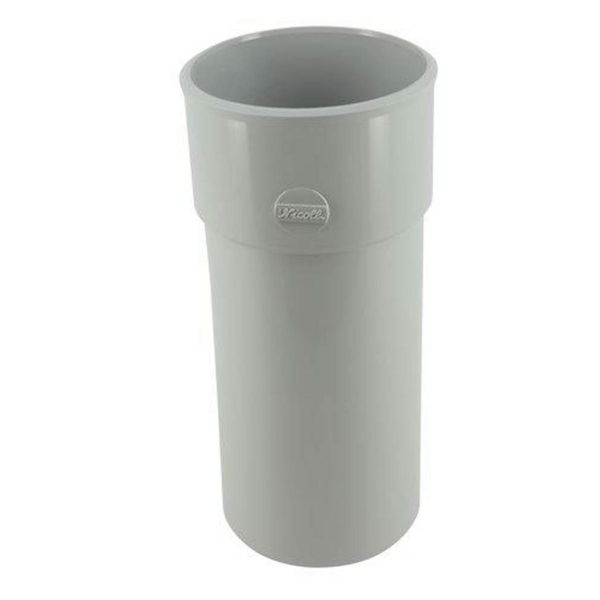 Manchette mâle/femelle pour tube de descente cylindrique Ø 80 - Gris