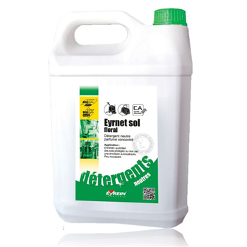 Détergent neutre professionnel pour sols - Eyrnet sol Eyrein - Senteur florale - Bidon 5L