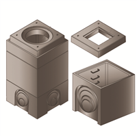 Regard carré avec 1 échelon 80x80cm élément hauteur 30cm