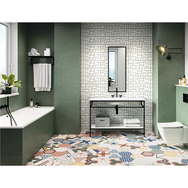 Faïence murale pour cuisine et salle de bain - Stay - 20,0 CM x 60,0 CM - ép. 8,00 MM - Vert