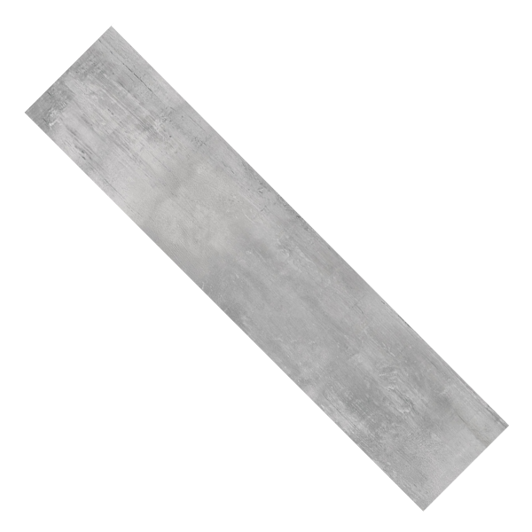 Plinthe de carrelage de sol intérieur effet bois Shabby Wood - grès cérame émaillé Grigio - 60 CM x 7,5 CM